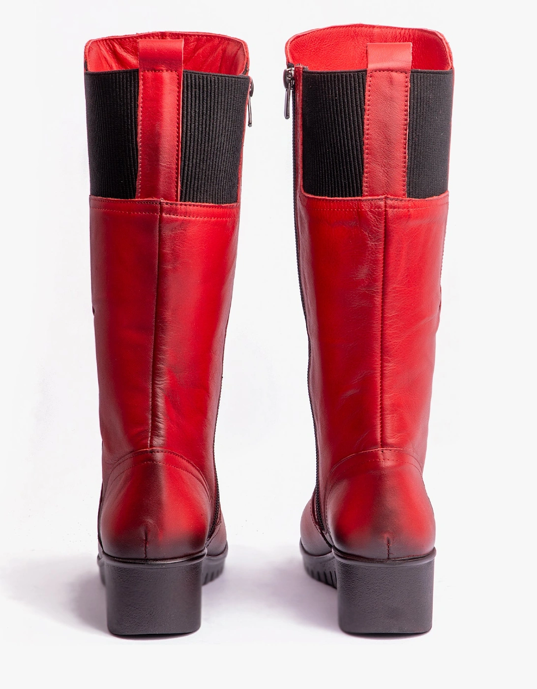 FITZGERALD Womens Tall Boots Red