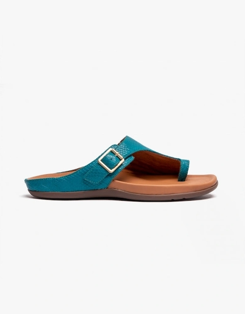 JAVA II Womens Toe-Loop Sandals Teal