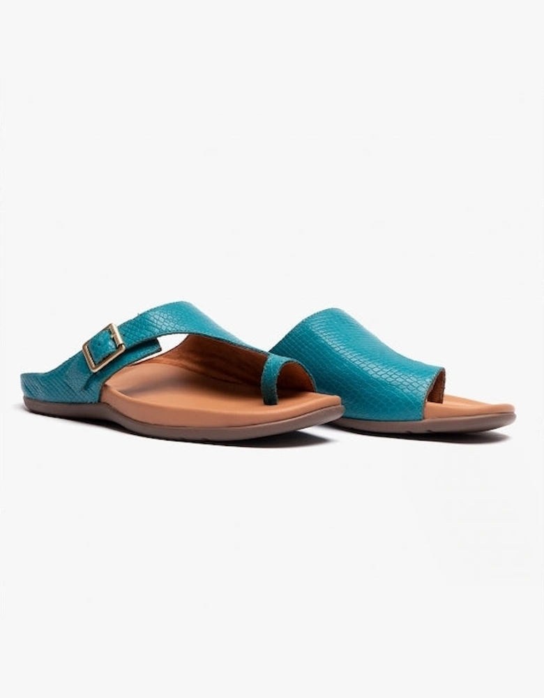 JAVA II Womens Toe-Loop Sandals Teal