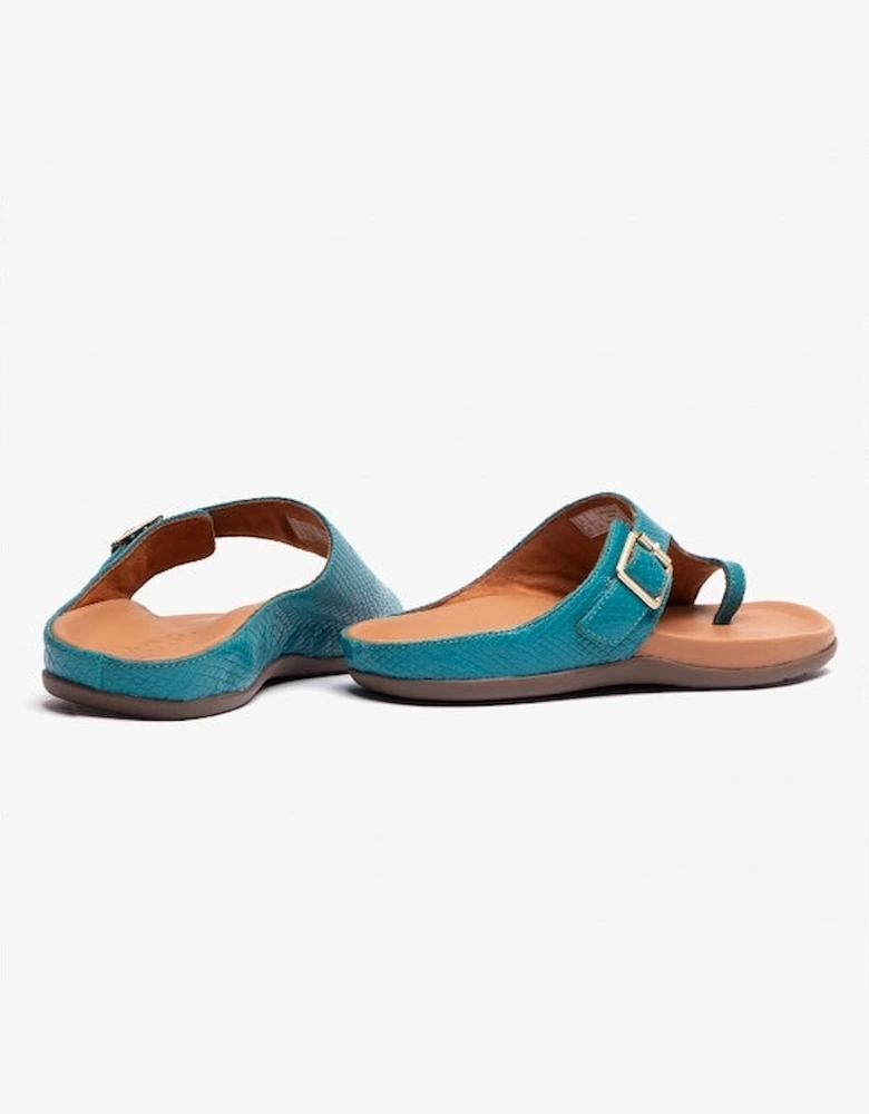 JAVA II Womens Toe-Loop Sandals Teal