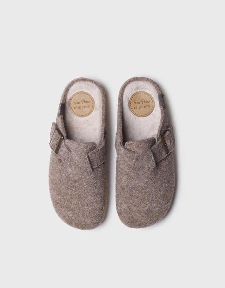MIMA-FP Womens Slippers Taupe