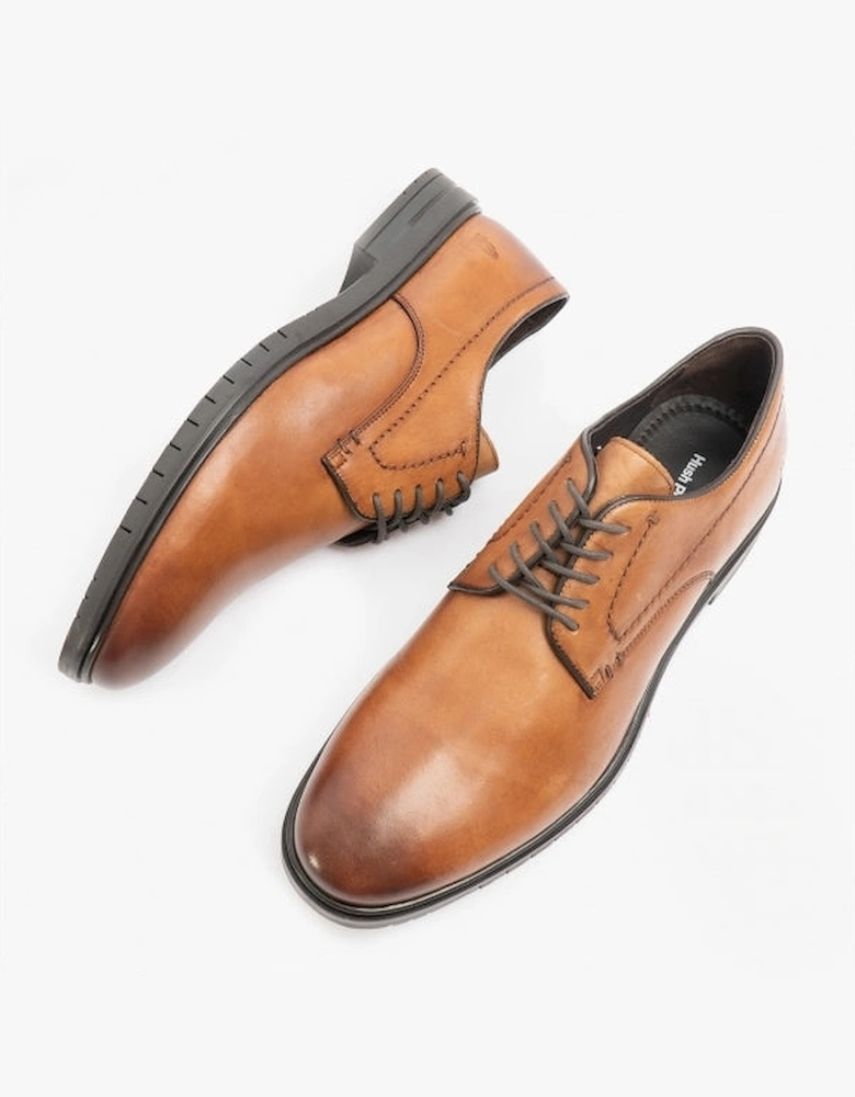 STERLING Mens Leather Derby Shoes Tan