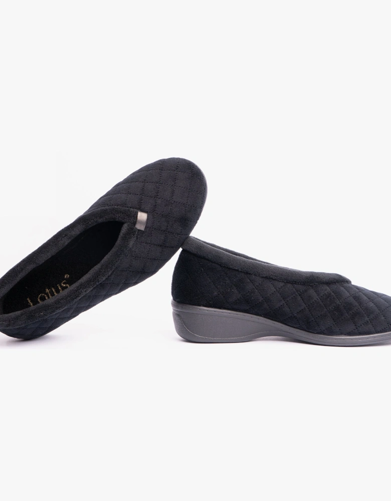 EADIE Womens Slippers Black