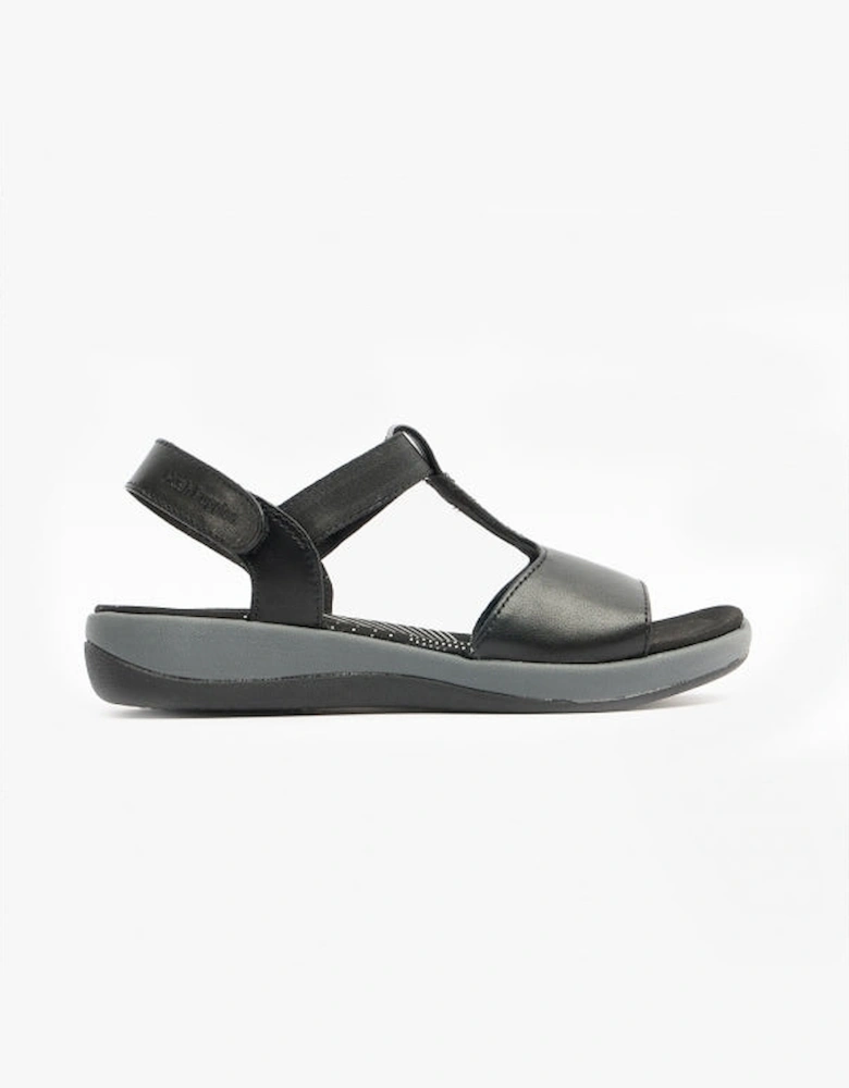 SYLVIE Womens Leather Sandals Black