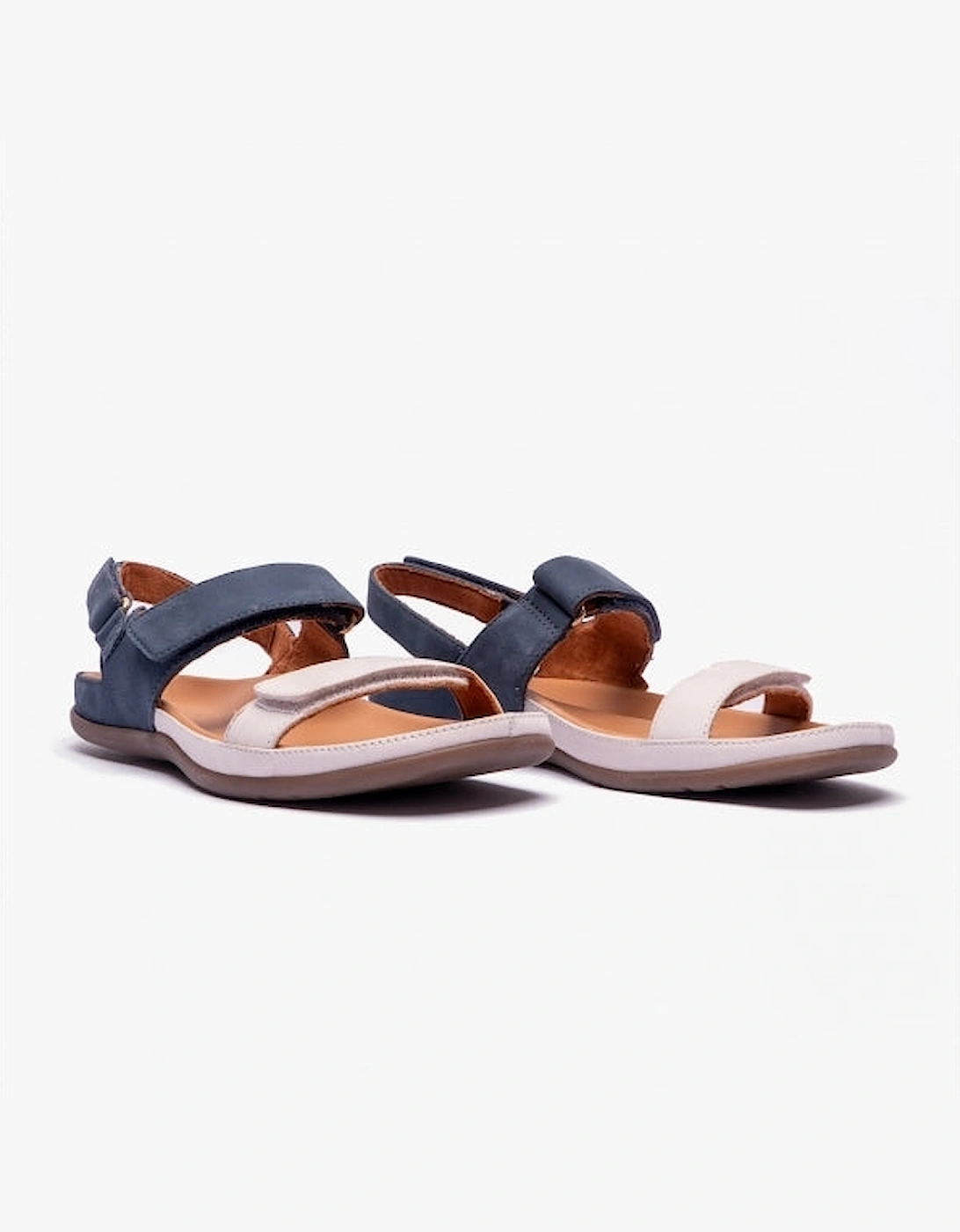 KONA Womens Touch Fasten Sandals Navy/Marshmallow