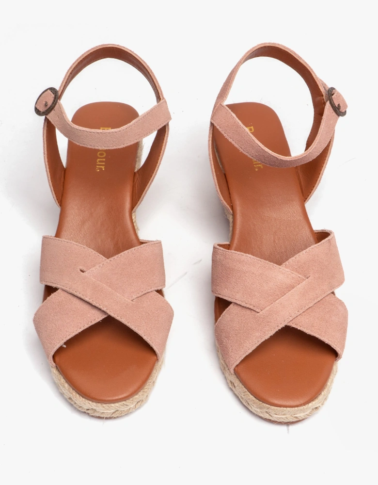 EMILY Womens Wedge Sandals Nude