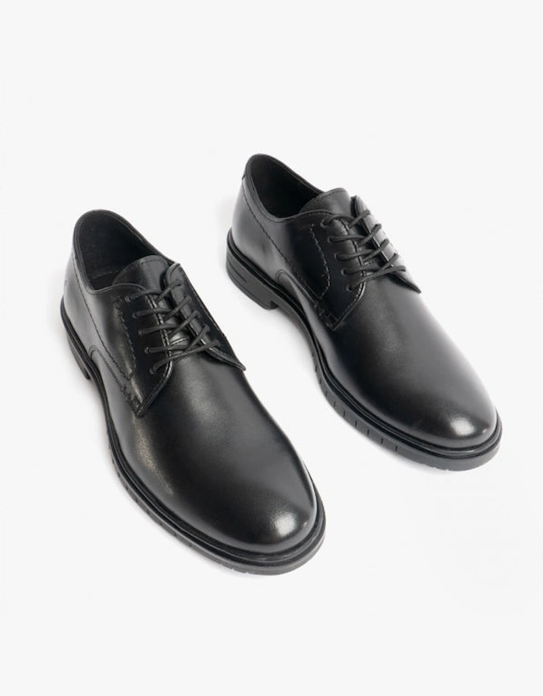 STERLING Mens Leather Derby Shoes Black