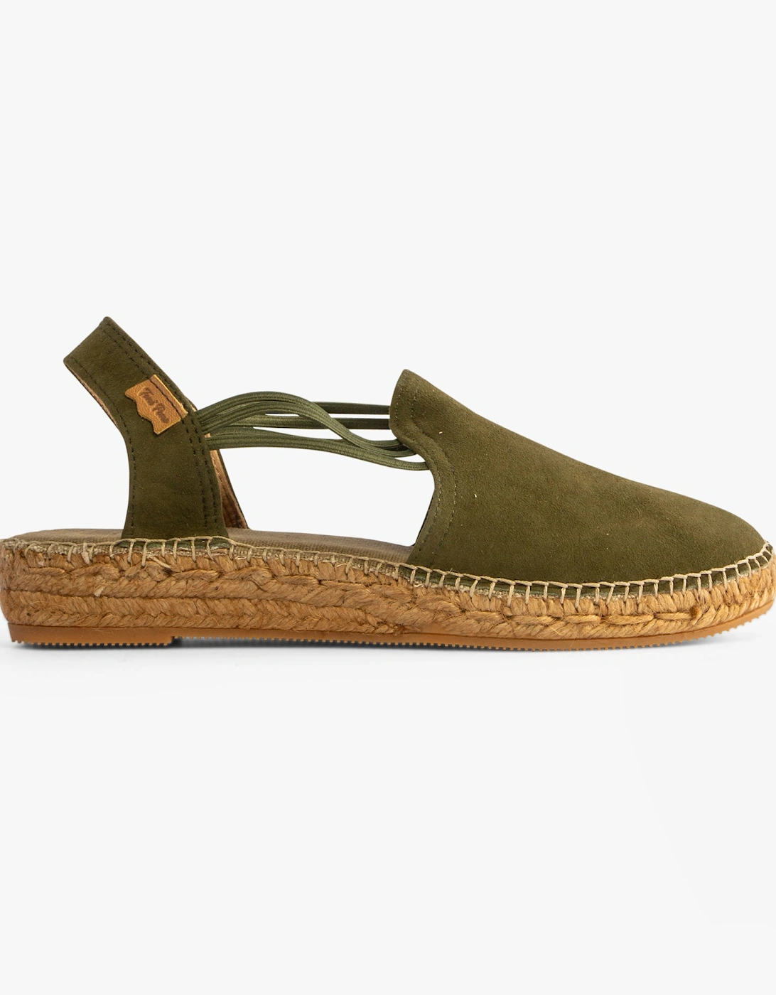 NURIA Womens Suede Espadrilles Khaki