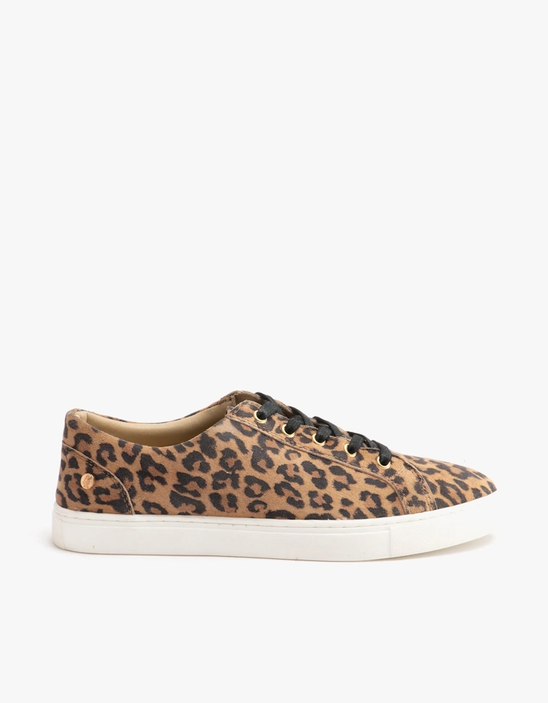 TESSA Womens Suede Casual Trainers Leopard