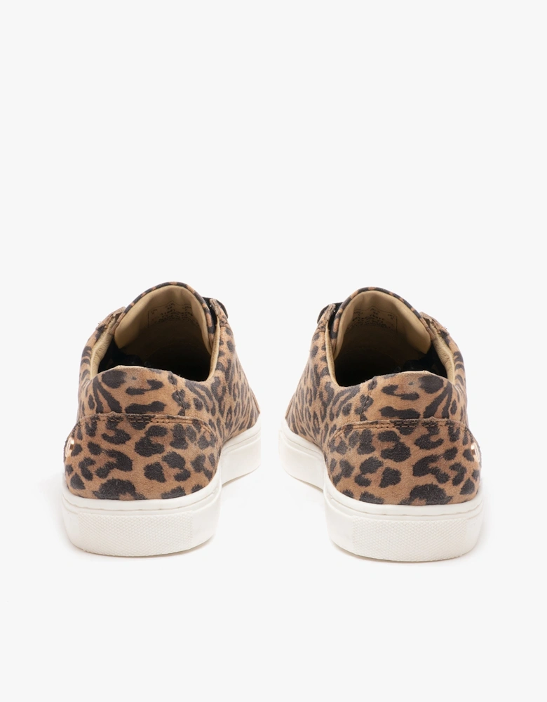 TESSA Womens Suede Casual Trainers Leopard