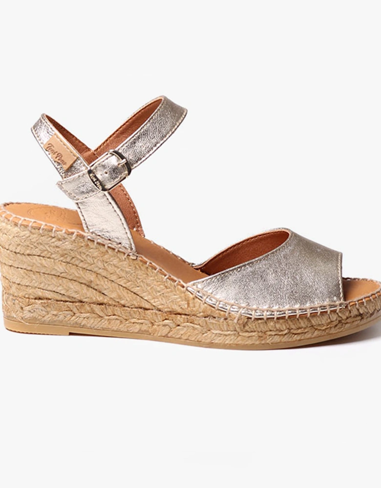 SIA-P Womens Espadrille Sandals Platinum