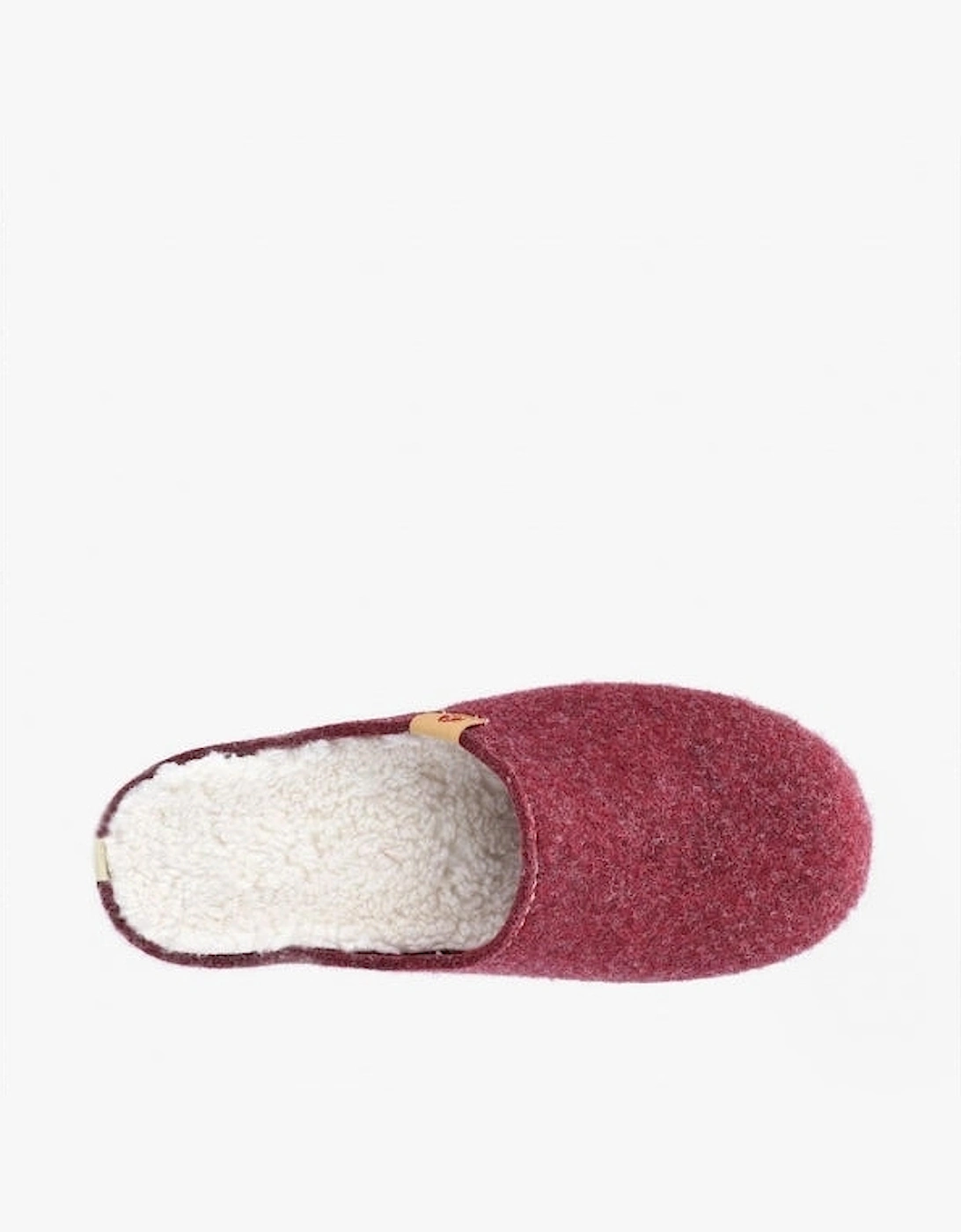 THE GOOD SLIPPER Womens Recycled Mule Slippers Dark Red