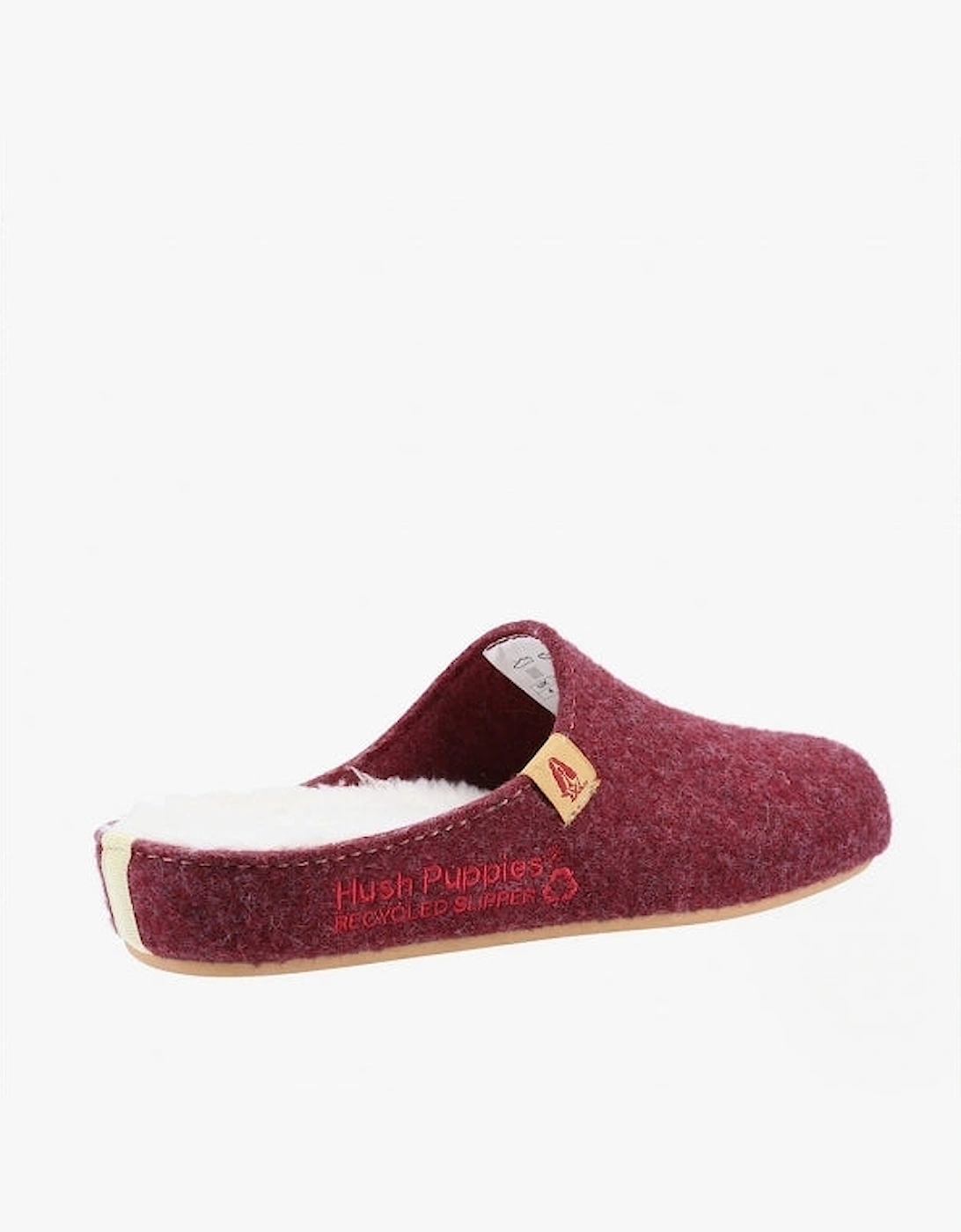 THE GOOD SLIPPER Womens Recycled Mule Slippers Dark Red