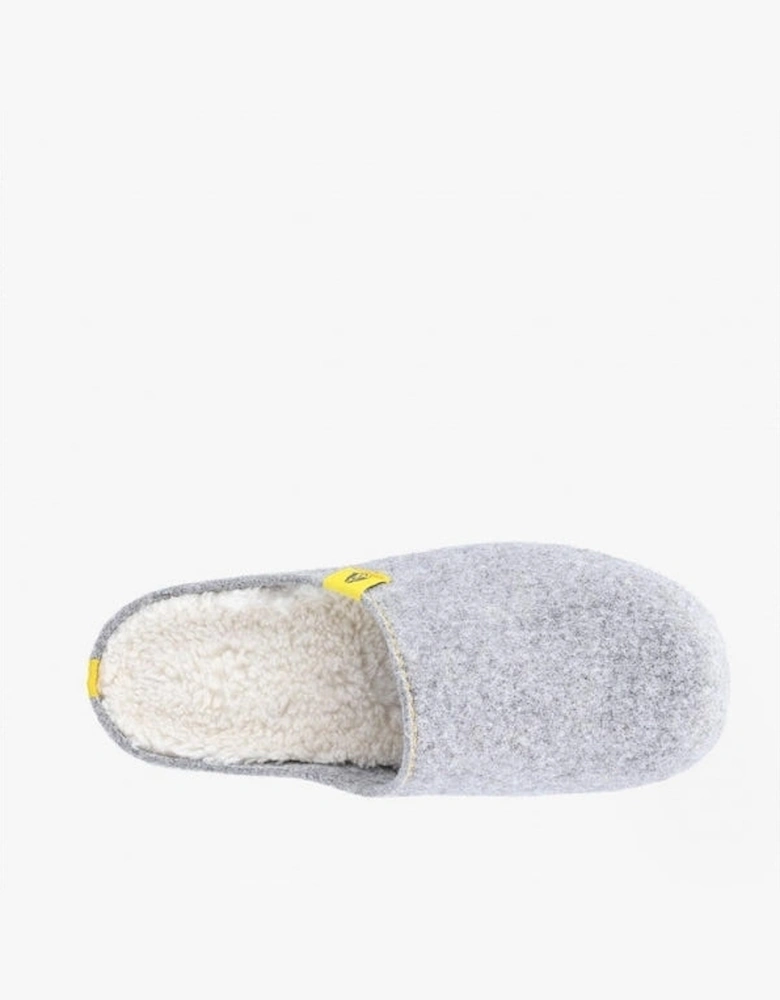 THE GOOD SLIPPER Womens Recycled Mule Slippers Grey