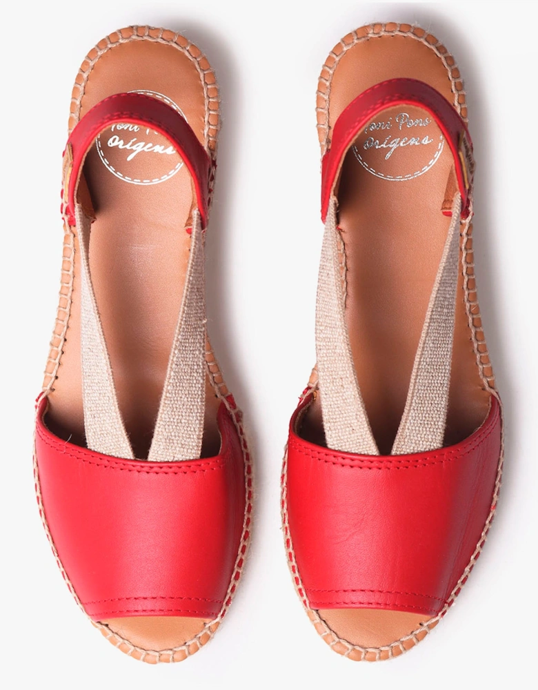 TEIDE-P Womens Espadrille Sandals Red