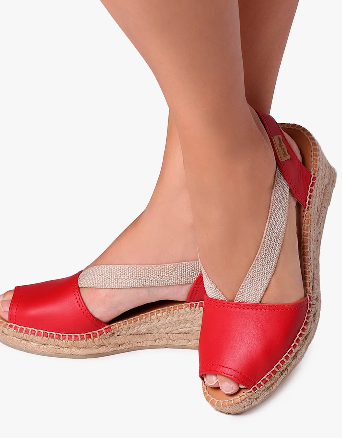 TEIDE-P Womens Espadrille Sandals Red