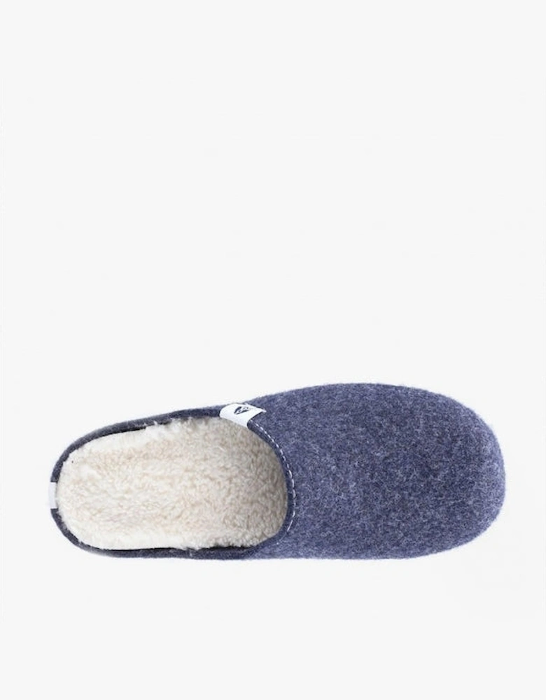 THE GOOD SLIPPER Womens Recycled Mule Slippers Navy