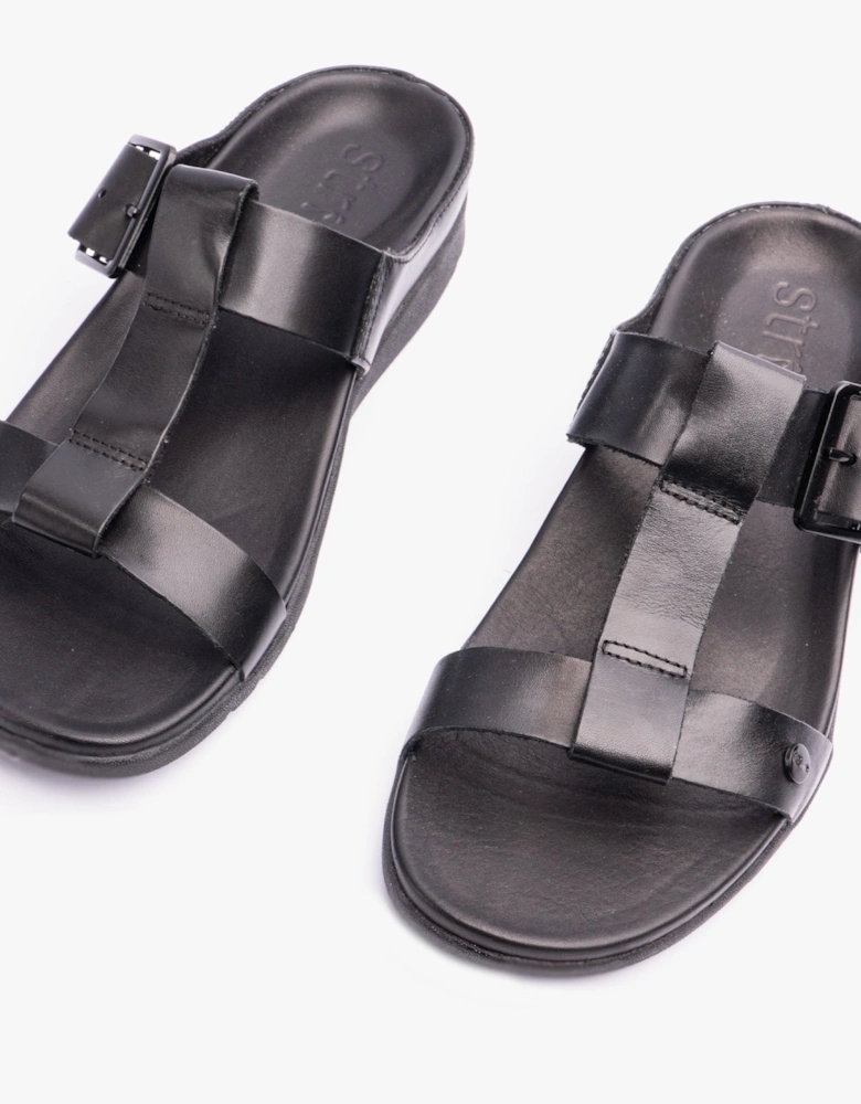 SANTORINI Womens Sandals All Black