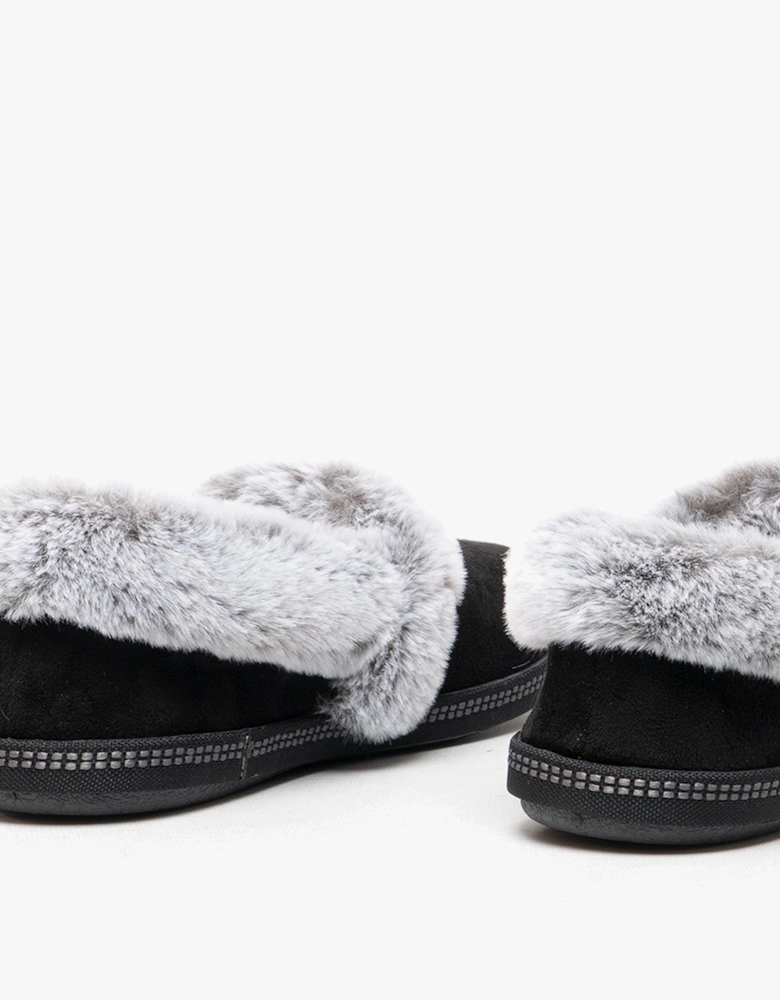 32777/BLK COZY CAMPFIRE-TEAM TOASTY Womens Full Slippers Black