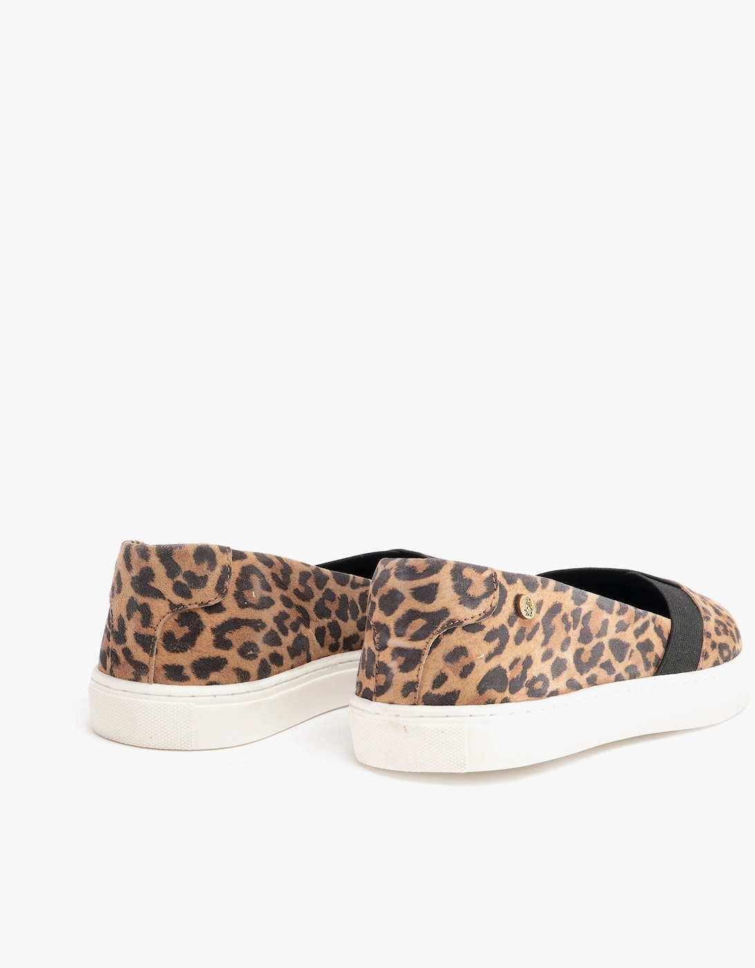 TIFFANY Womens Suede Slip On Pumps Leopard