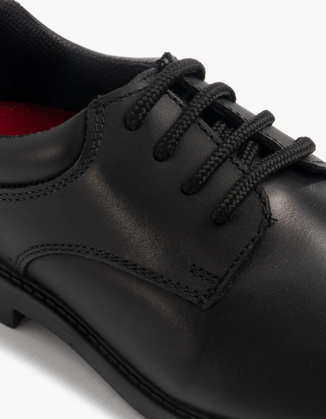 TIM Boys Leather School Shoes Black