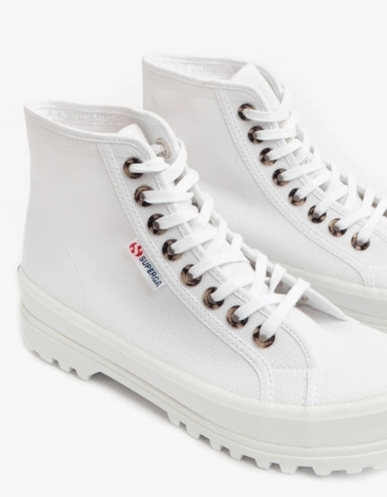 2341 ALPINA RESIN EYELETS Womens Hi-Top Trainers White