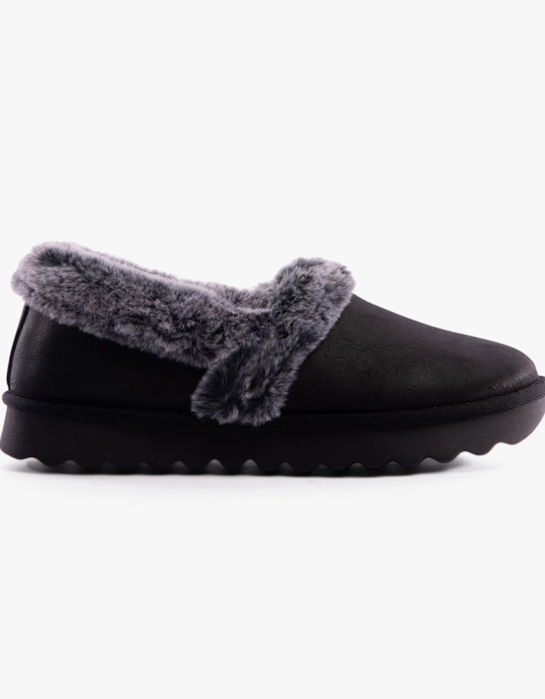 169027/BLK COZY UP Womens Slippers Black