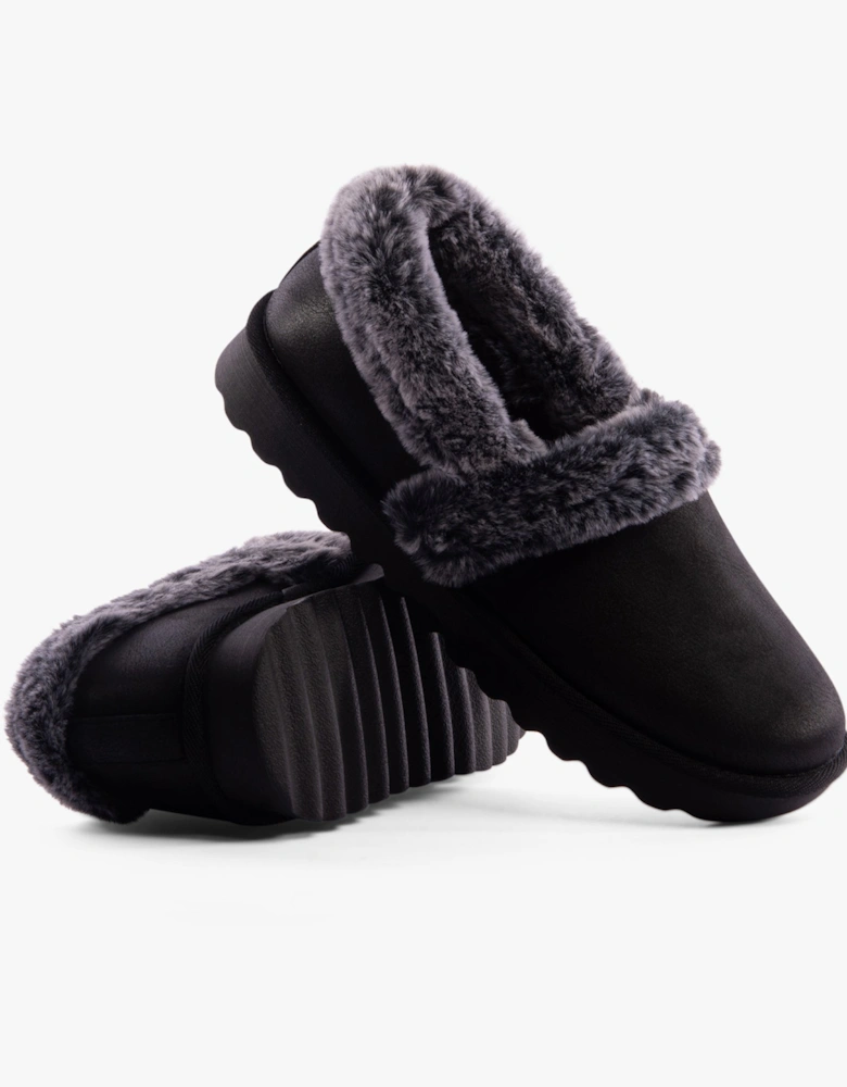 169027/BLK COZY UP Womens Slippers Black