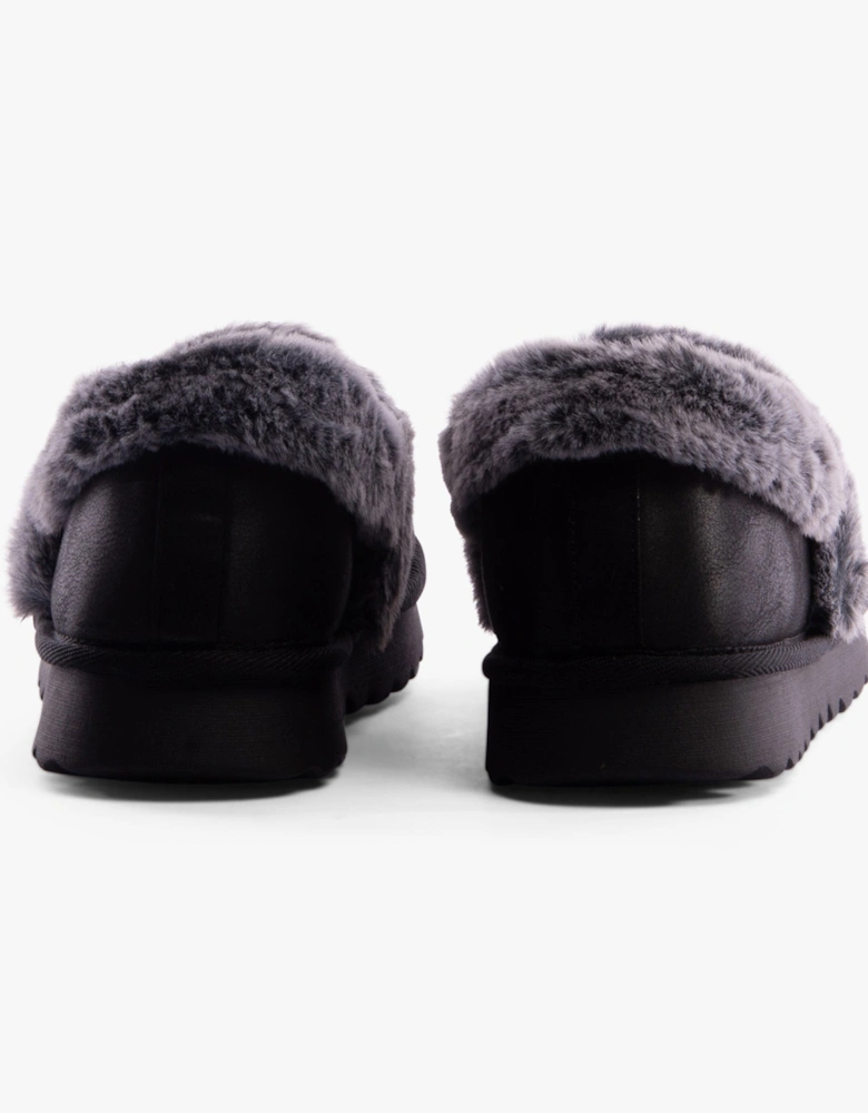 169027/BLK COZY UP Womens Slippers Black