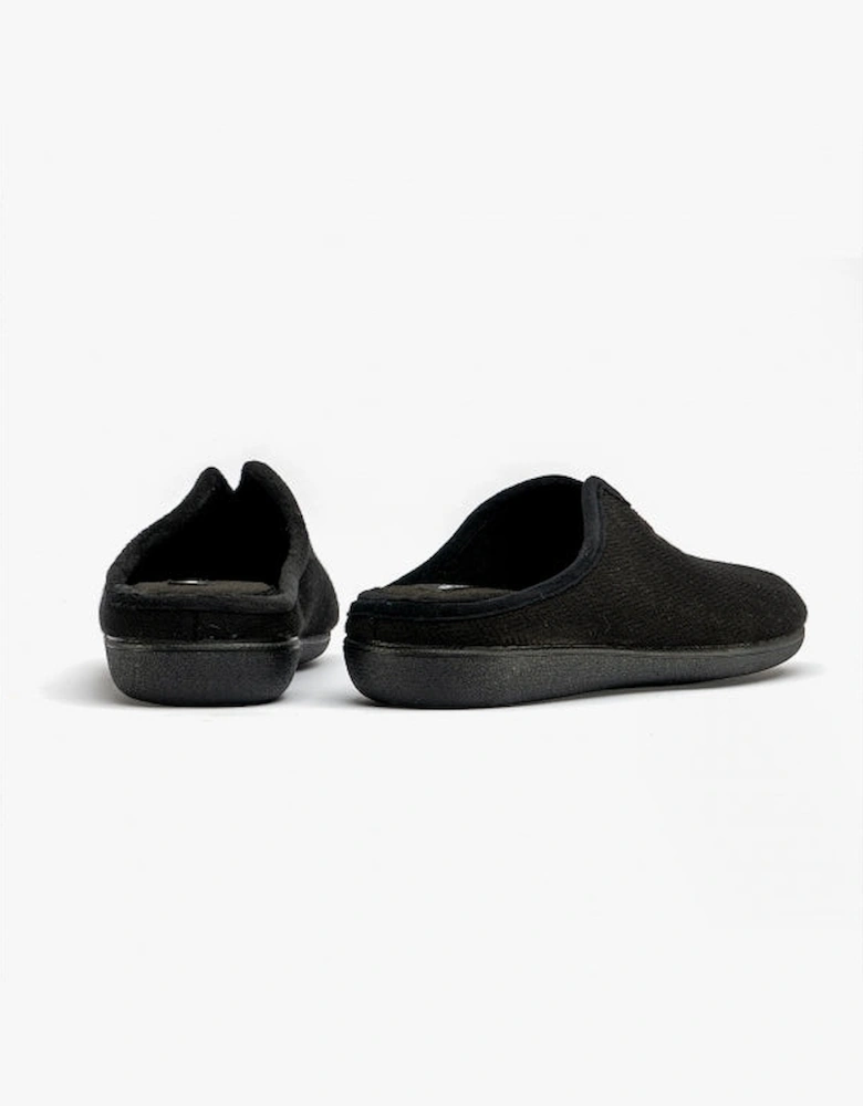 ALBERT Mens Slippers Black