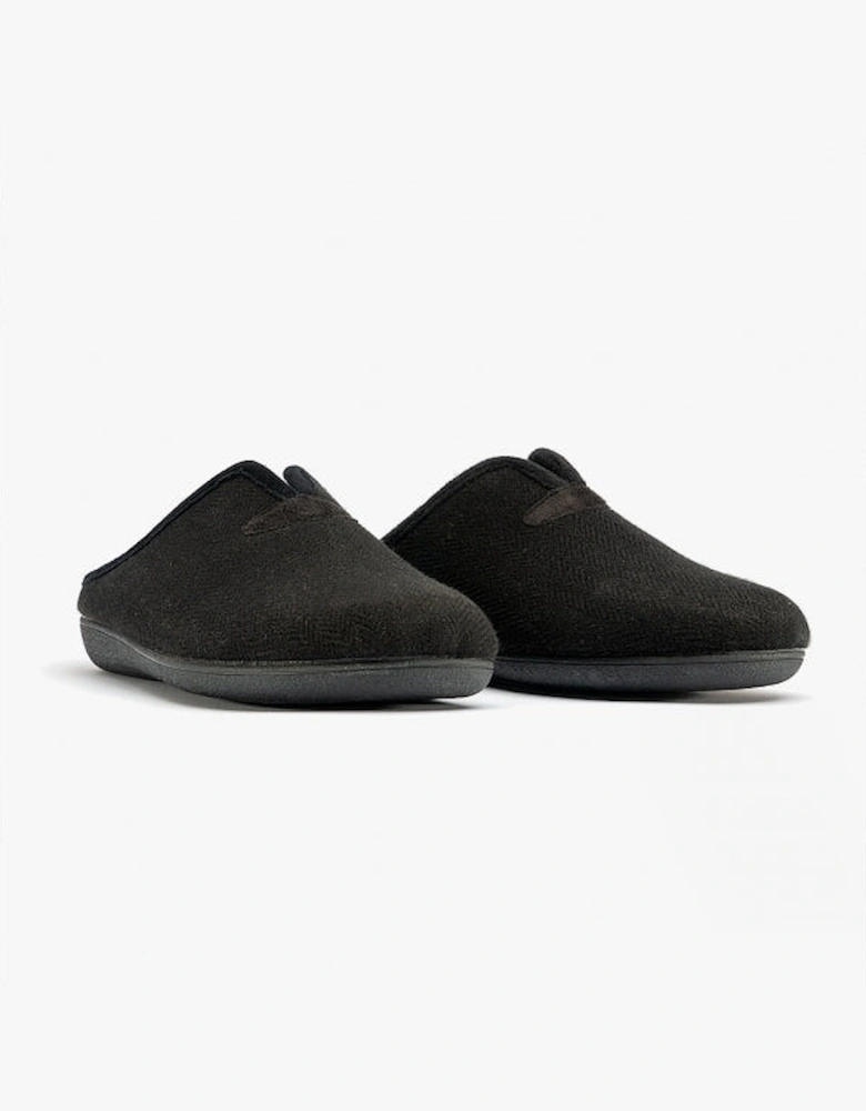 ALBERT Mens Slippers Black