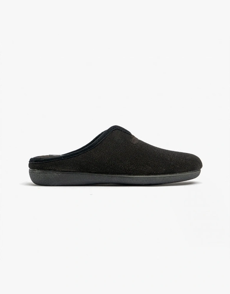 ALBERT Mens Slippers Black