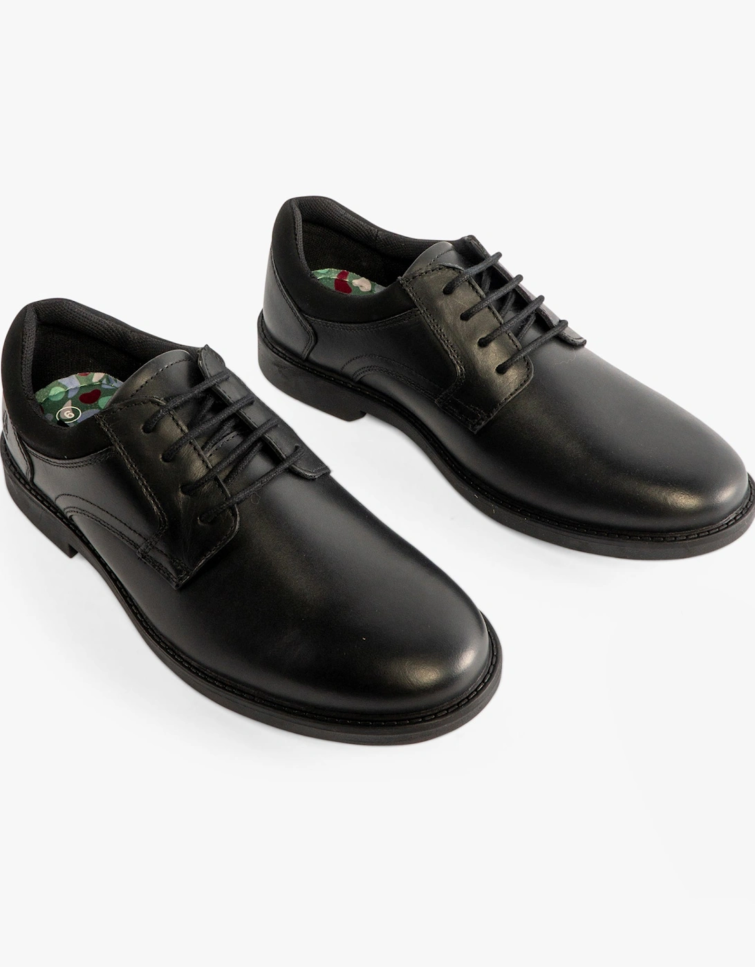 TOMMY Boys Leather School Shoes Black