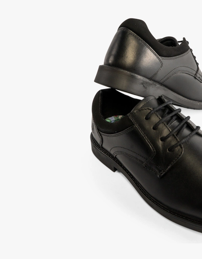 TOMMY Boys Leather School Shoes Black