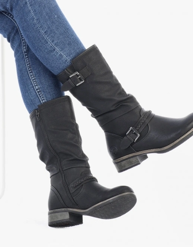 98860-00 Womens Calf Length Boots Black