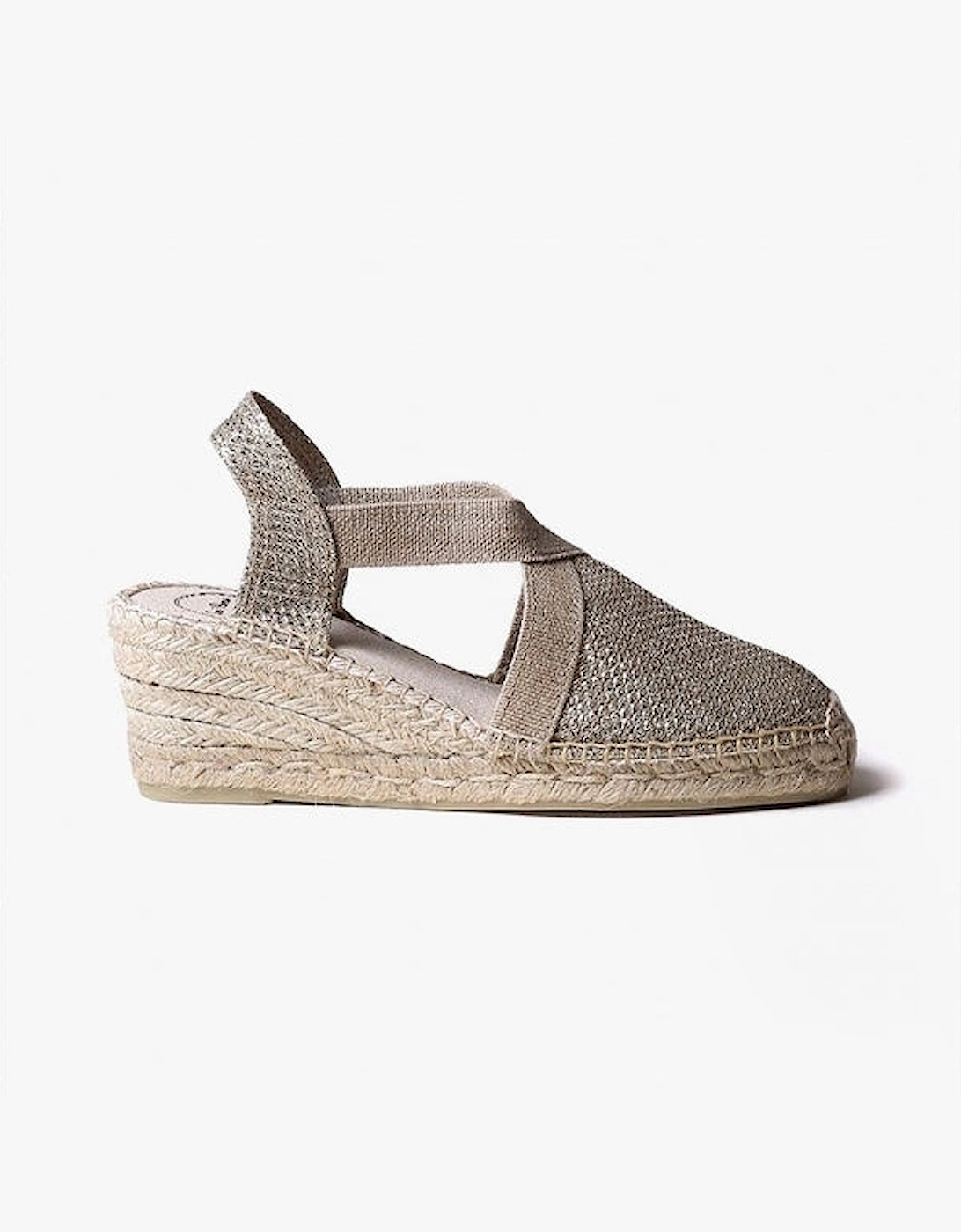 TRITON Womens Vegan Wedge Espadrilles Platinum, 4 of 3