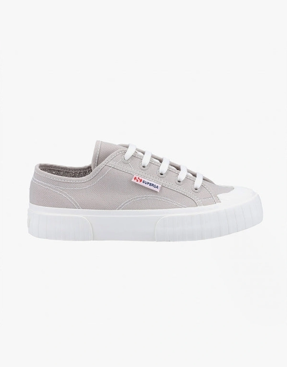 2630 STRIPE Womens Canvas Trainers Grey Colomba, 5 of 4