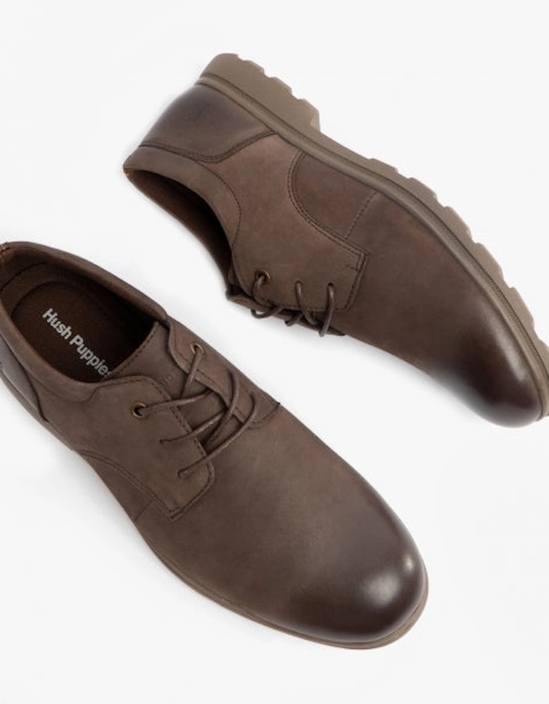 TREVOR Mens Nubuck Shoes Brown