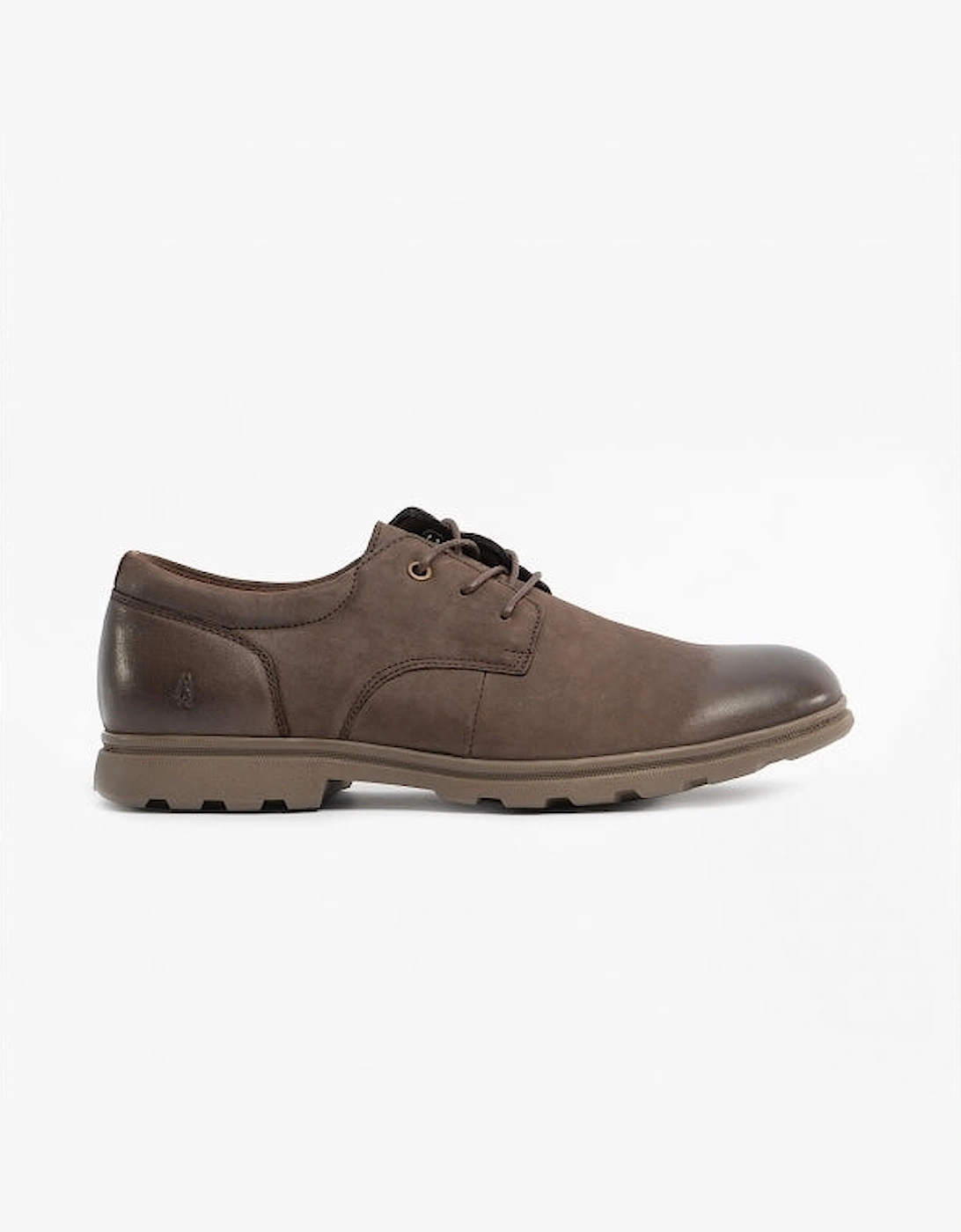 TREVOR Mens Nubuck Shoes Brown, 6 of 5