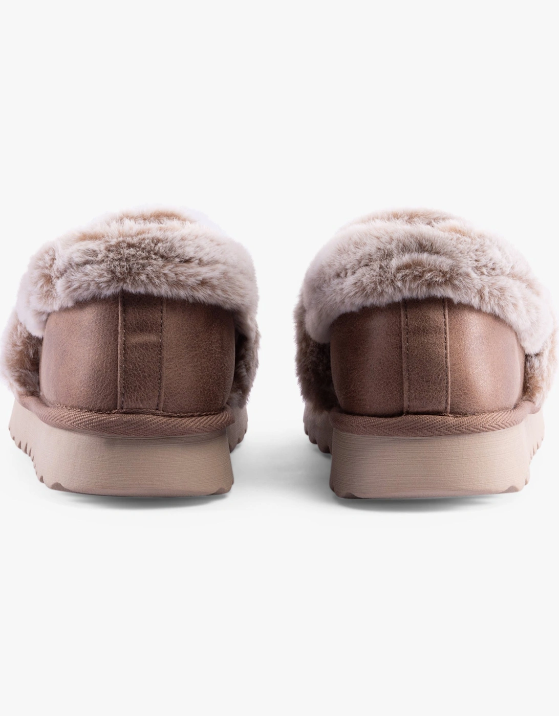 169027/TPE COZY UP Womens Slippers Taupe