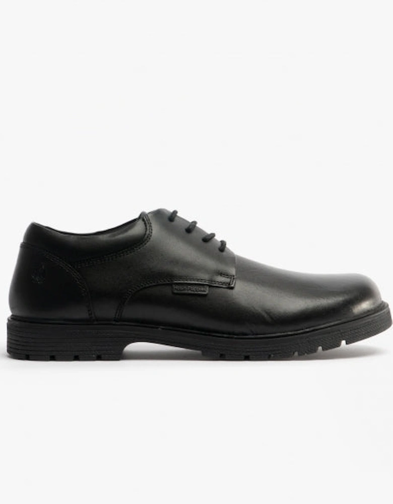 TRISTAN Boys Leather School Shoes Black