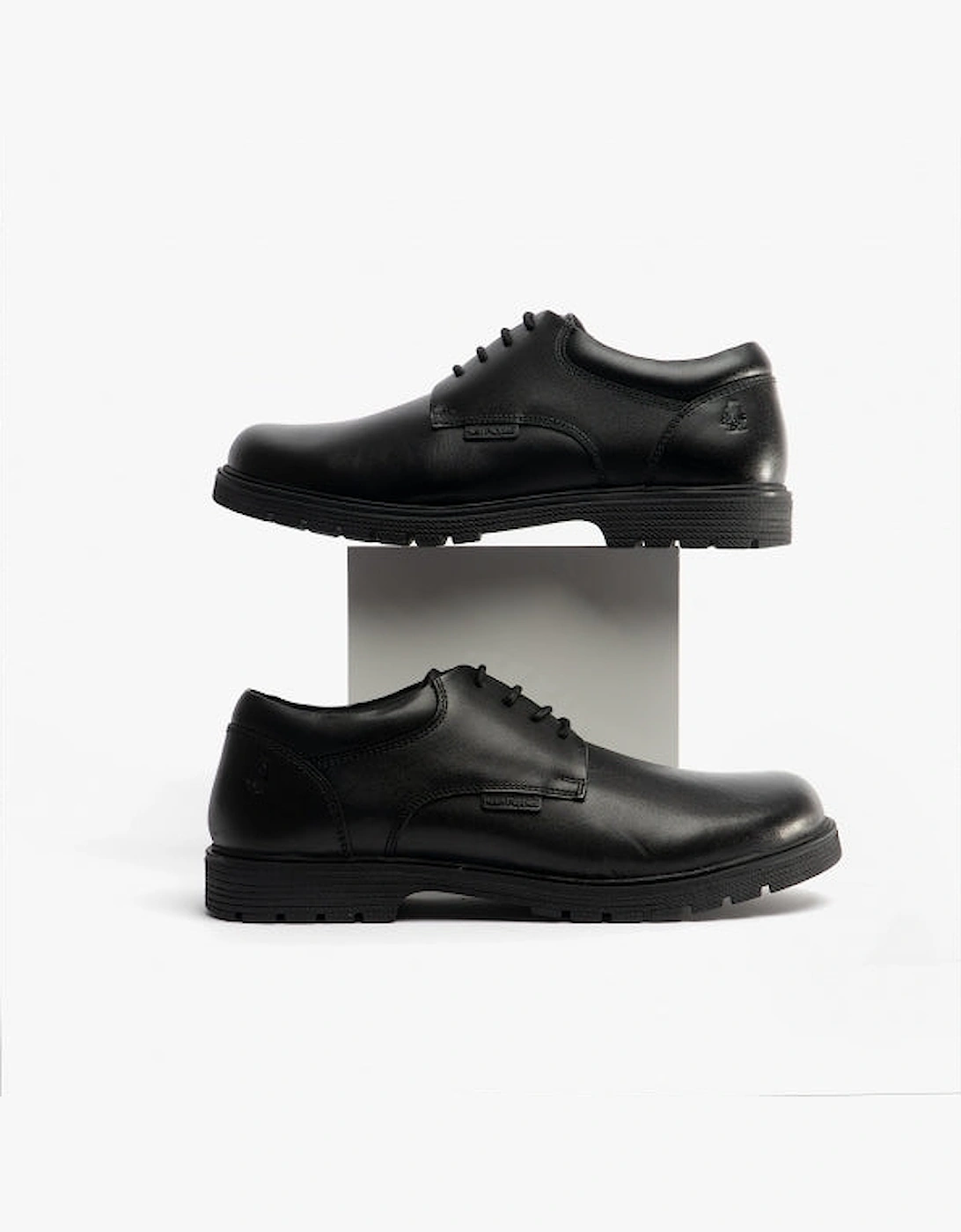 TRISTAN Boys Leather School Shoes Black