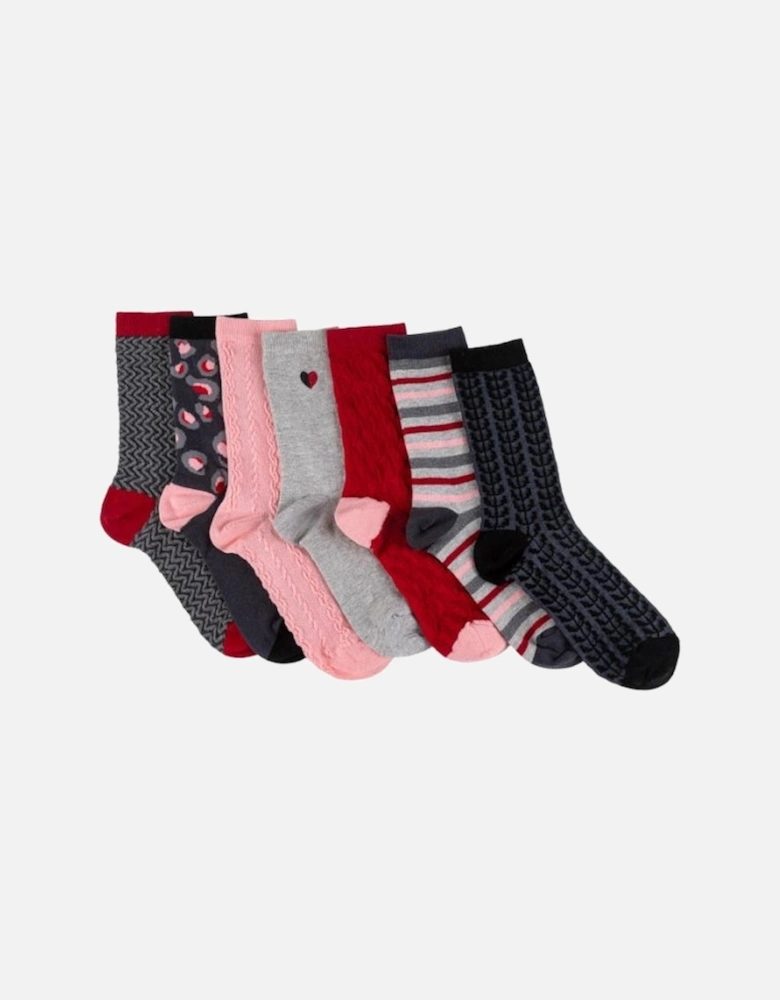 Isotoner 7 PACK DAYS OF THE WEEK Womens Socks Multi: One Size