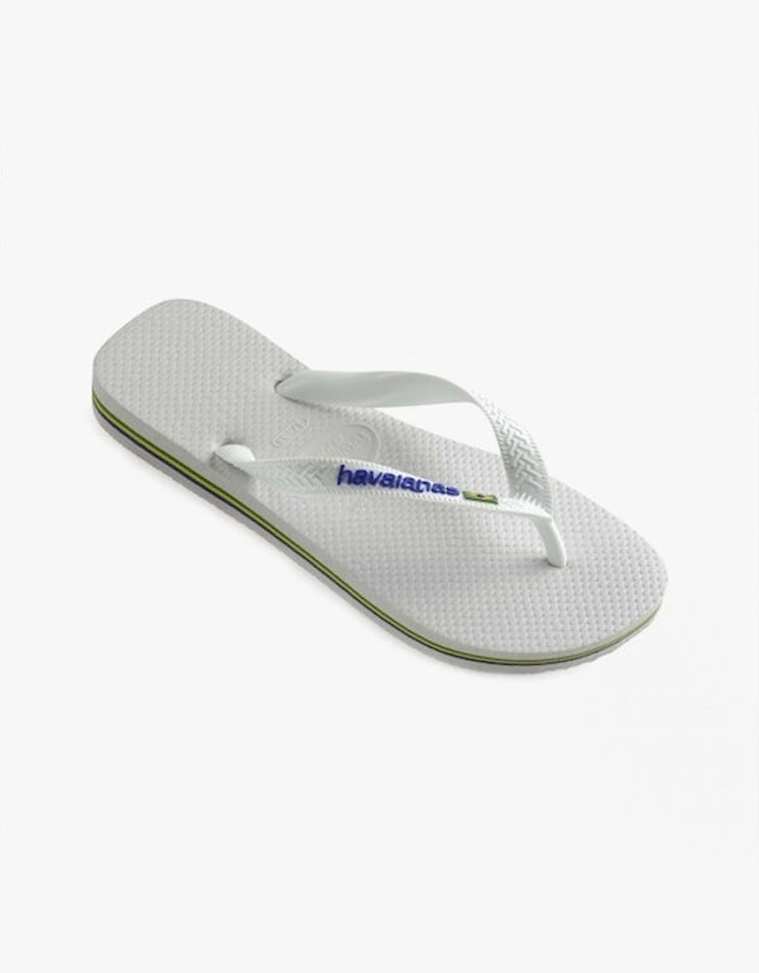 HAV BRASIL LOGO Mens Flip Flops White