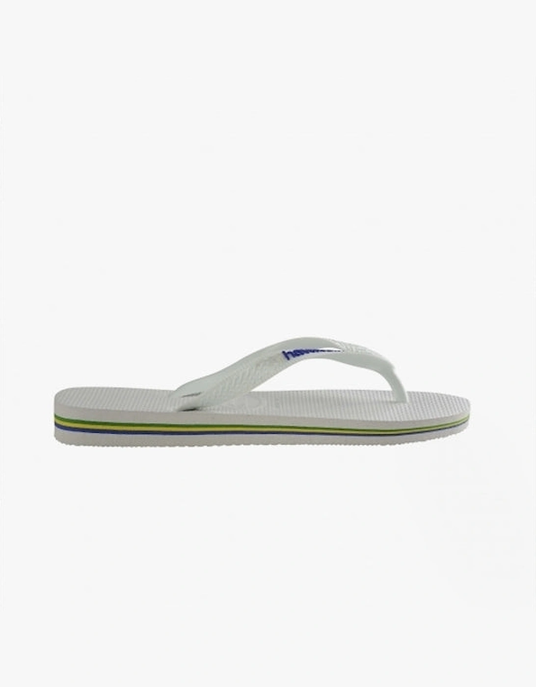 HAV BRASIL LOGO Mens Flip Flops White