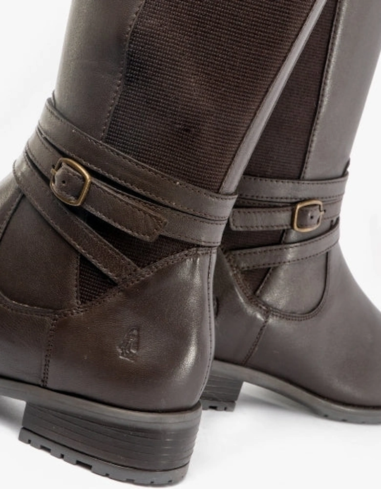 VANESSA Womens Leather Boots Brown