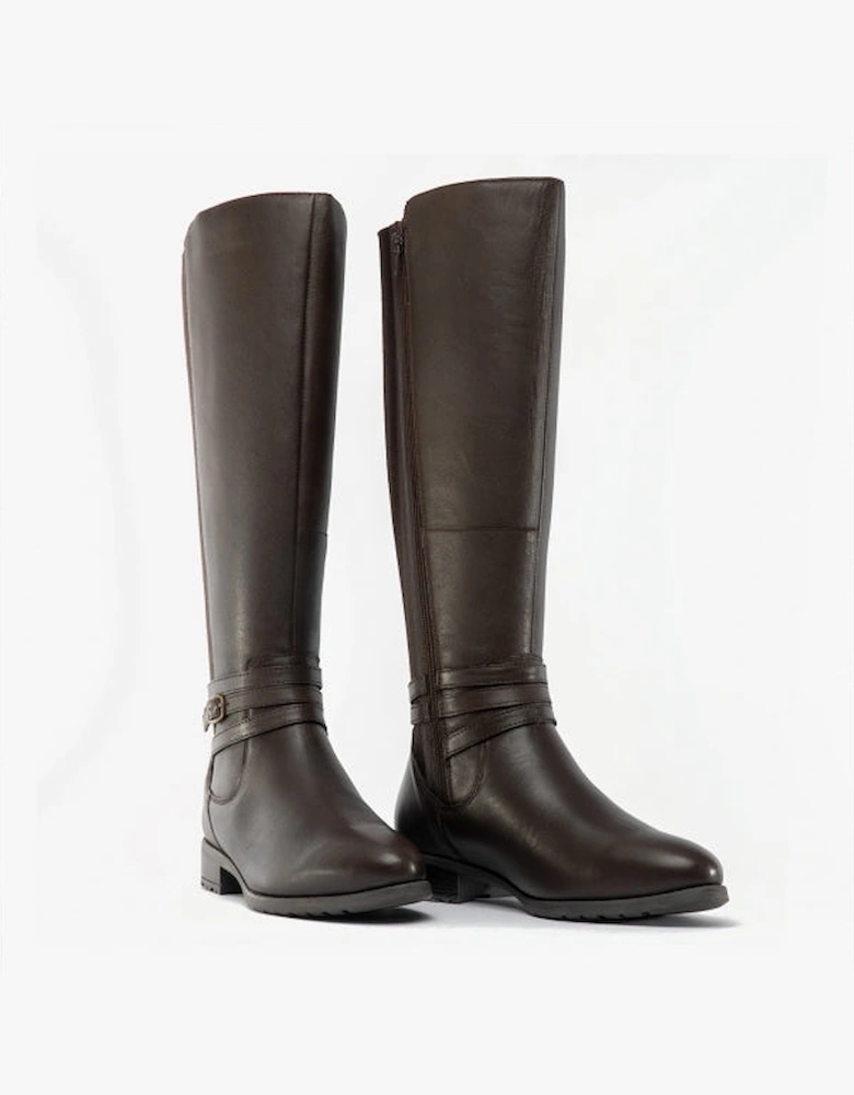 VANESSA Womens Leather Boots Brown