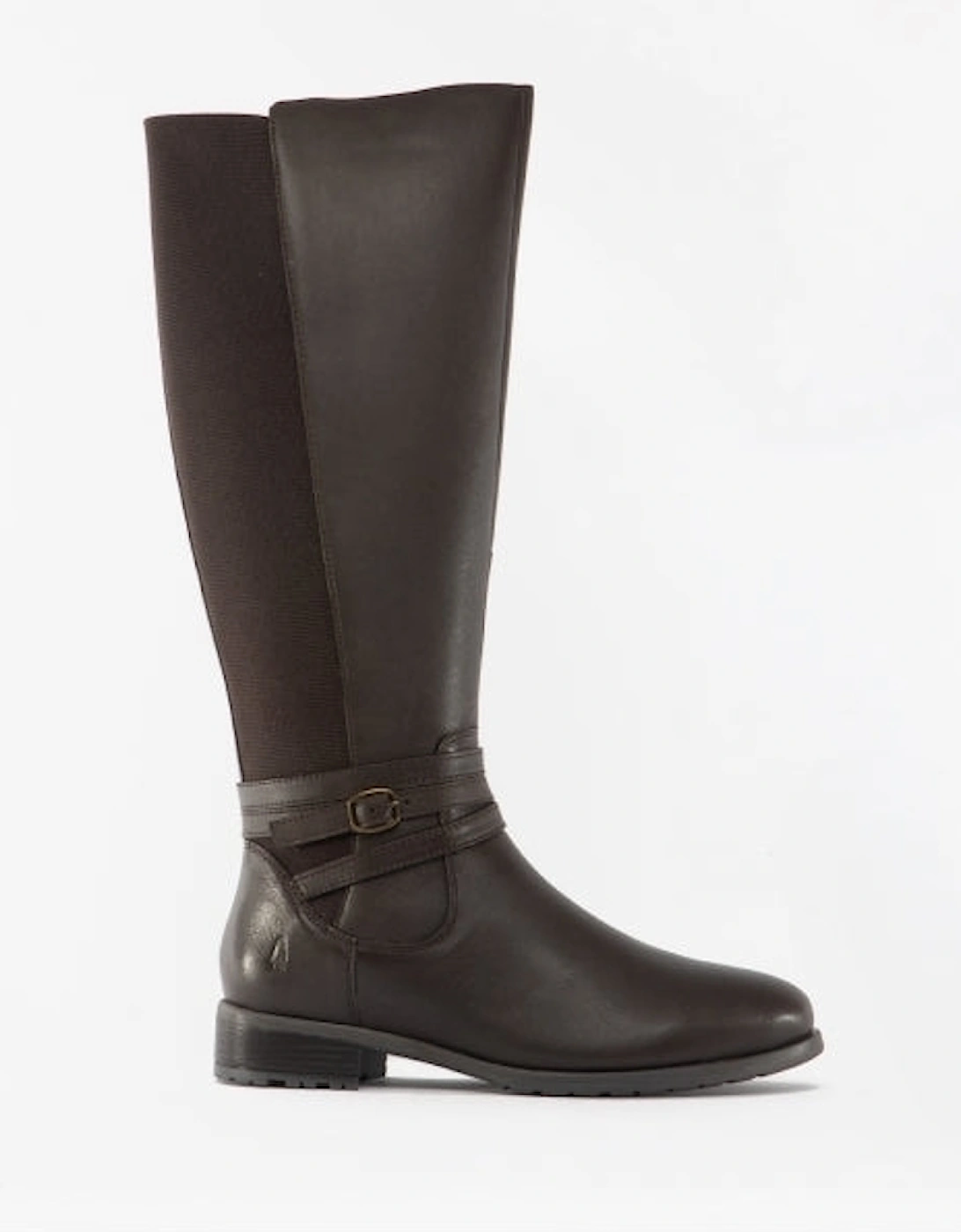 Women's Hush Puppies VANESSA Womens Leather Boots Brown - Size: 3