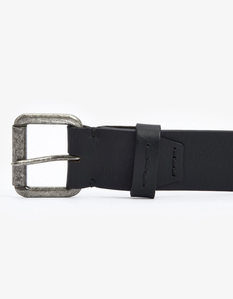 GLEN Mens Leather Belt Black