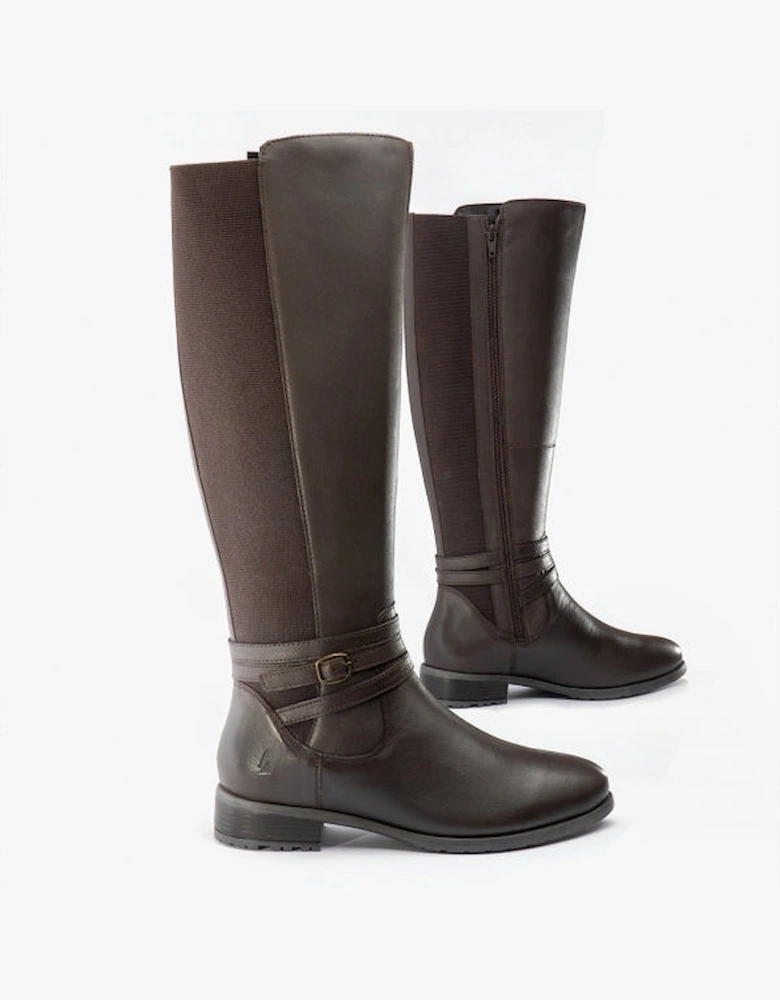 VANESSA Womens Leather Boots Brown